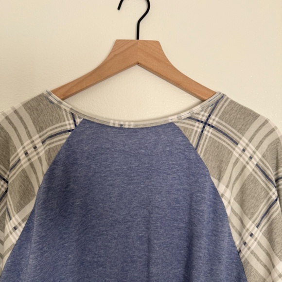 Cacique - Henley Long Raglan Sleeve Pajama Sleepshirt Sleep Dress - 3X - 22/24 - Picture 6 of 6